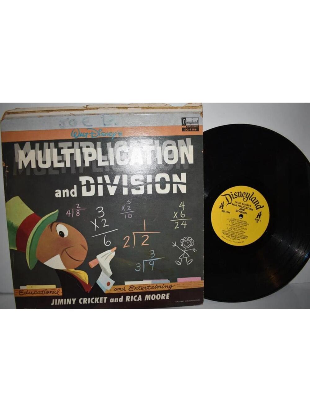 Vintage Vinyl Walt Disney’s Multiplication & Division 1969 Disneyland LP DQ-1286
